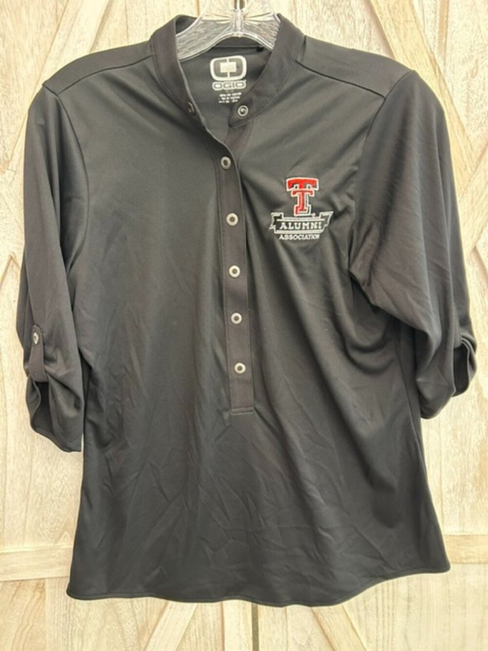 Texas Tech Alumni Association OGIO Women’s Medium Black 3/4 Sleeve Polo